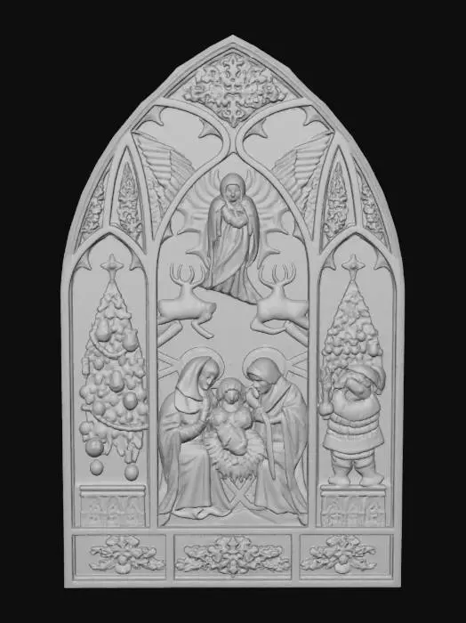 3D model for Nativity Celebration Stained Glass