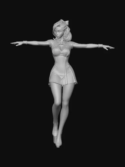3D model for Neon Diner Elegance T-Pose