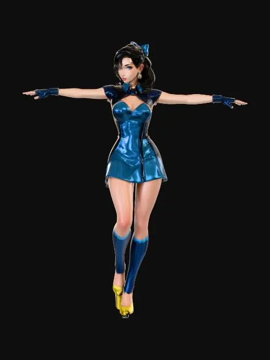 3D model for Neon Diner Elegance T-Pose