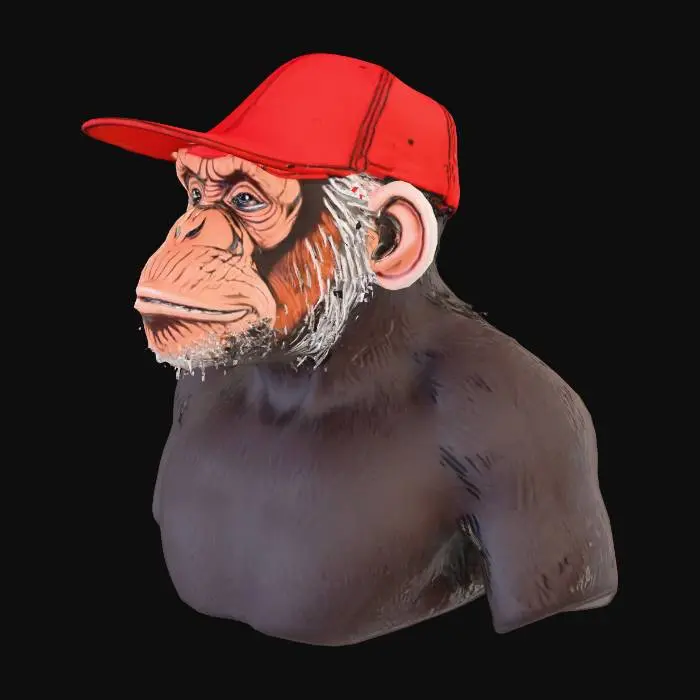 3D model for Chimp in a Cap