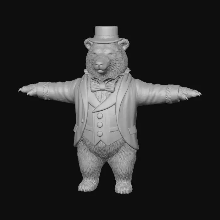 3D model for Gentleman Bear T-Pose