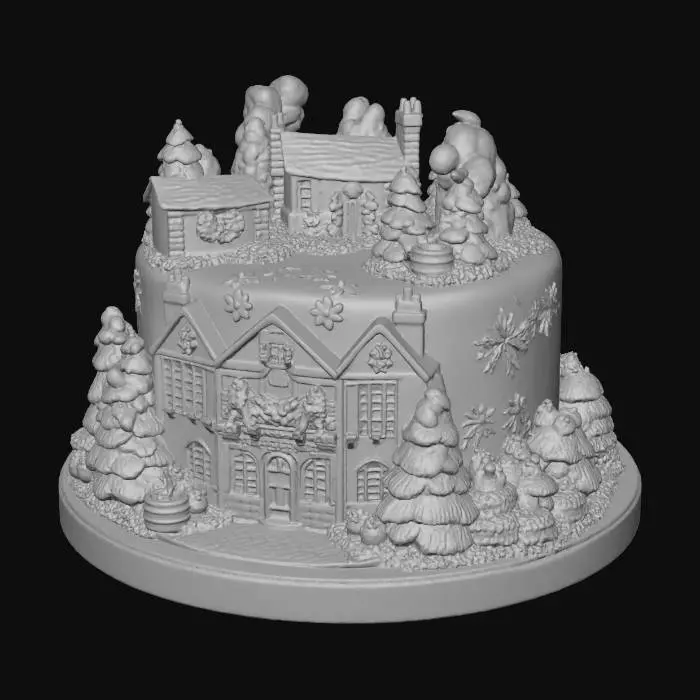 3D model for Winter Wonderland Cake