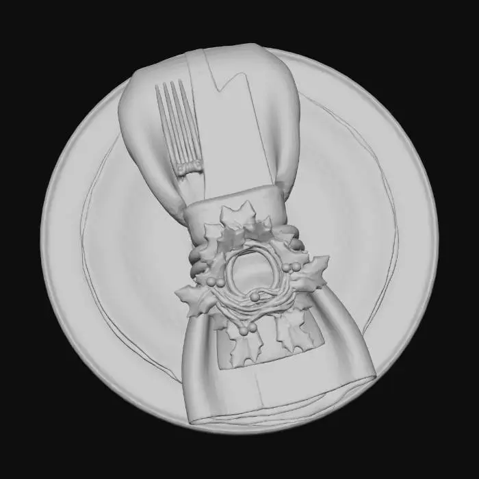 3D model for Holiday Table Setting