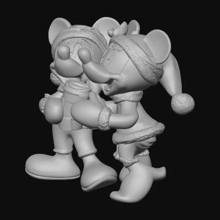 3D model for Holiday Mice Duo