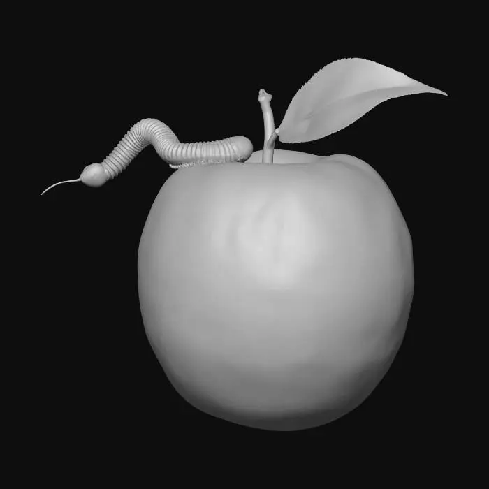 3D model for The Apple and the Worm