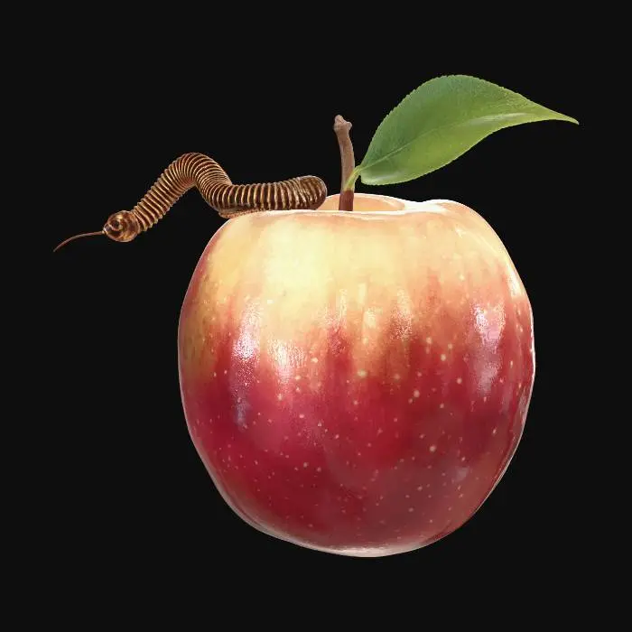 3D model for The Apple and the Worm