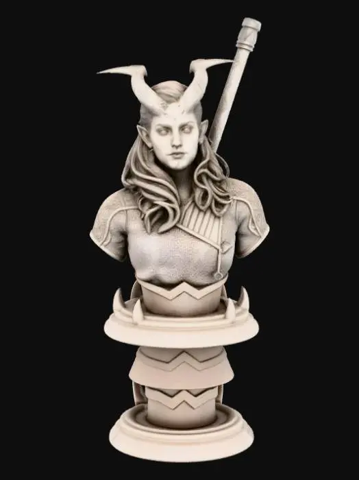 3D model for Horned Warrior Bust
