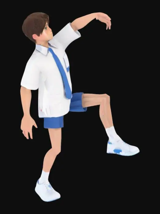 3D model for Schoolboy in Blue