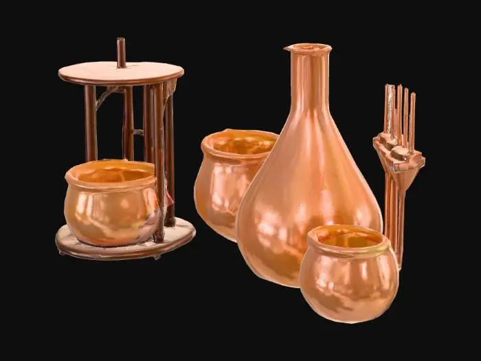 3D model for Crucibles, funnels, metal stir rods