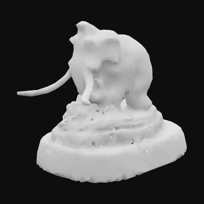 3D model for Ivory Mammoth Sculpture