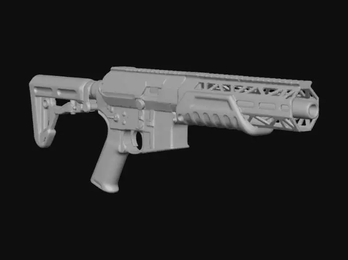 3D model for Hybrid-X Prototype Rifle