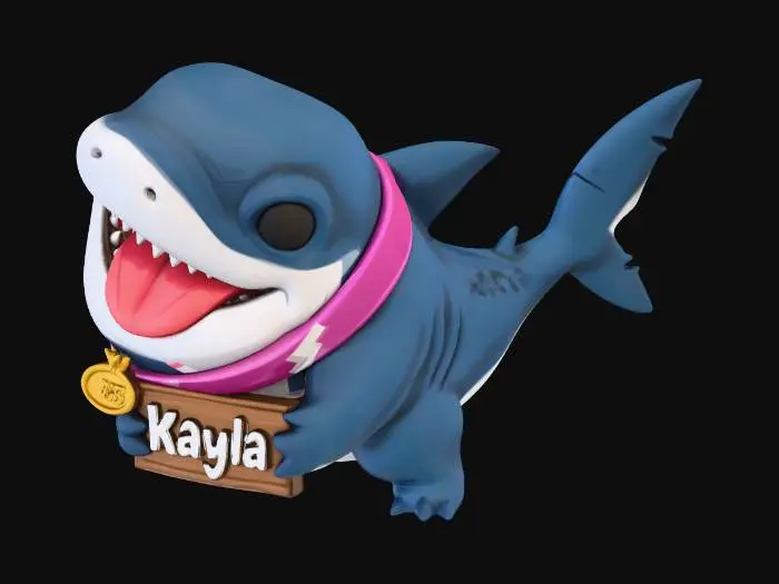 3D model for Sharkie Tag