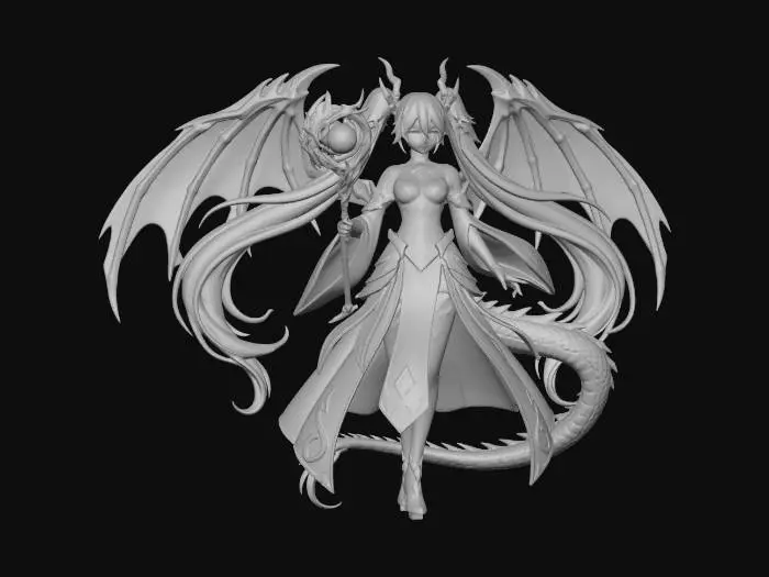 3D model for Azure Dragonbound Empress