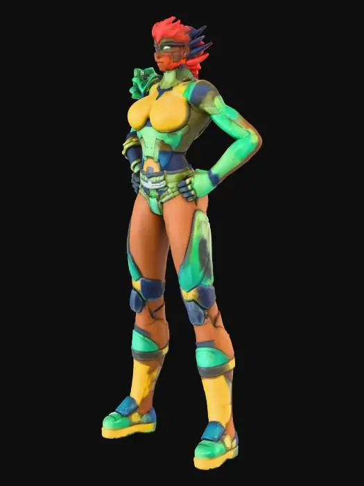 3D model for Warrior of Neon Realms
