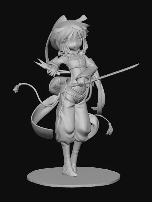 3D model for Purple Ninja Figure