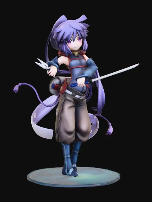 3D model for Purple Ninja Figure