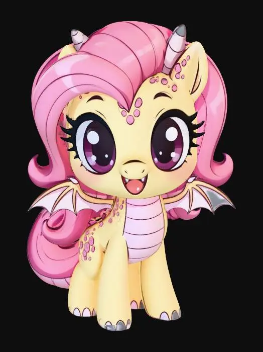 3D model for Cotton Candy Dragon