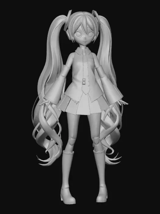 3D model for Hatsune Miku in the Enchanted Forest