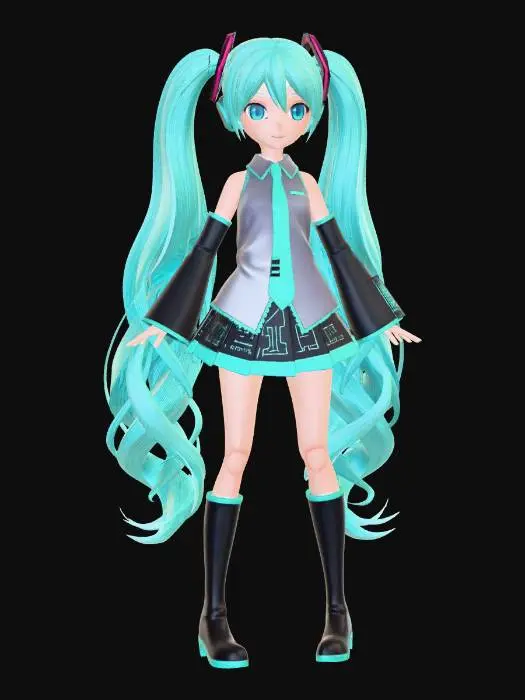 3D model for Hatsune Miku in the Enchanted Forest