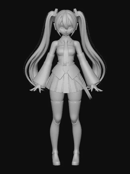 3D model for Hatsune Miku on Stage