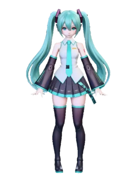 โมเดล 3D ของ Hatsune Miku on Stage - Singer สร้างโดย AI