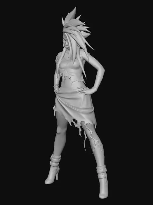 3D model for Neon Punk Riot Girl