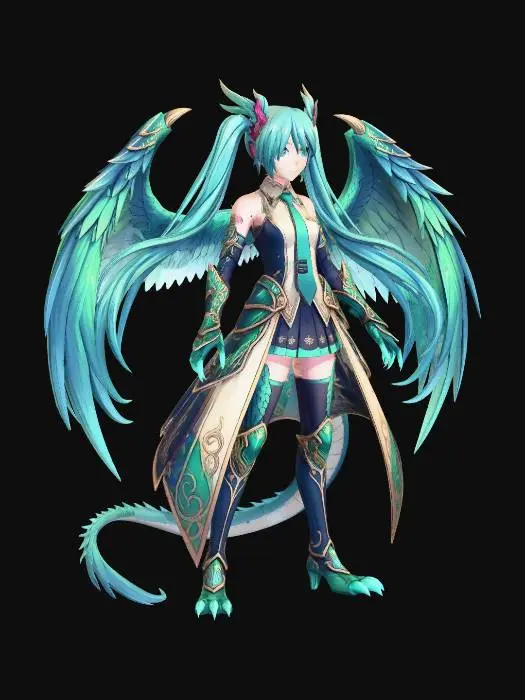 3D model for Verdant Dragon Knight