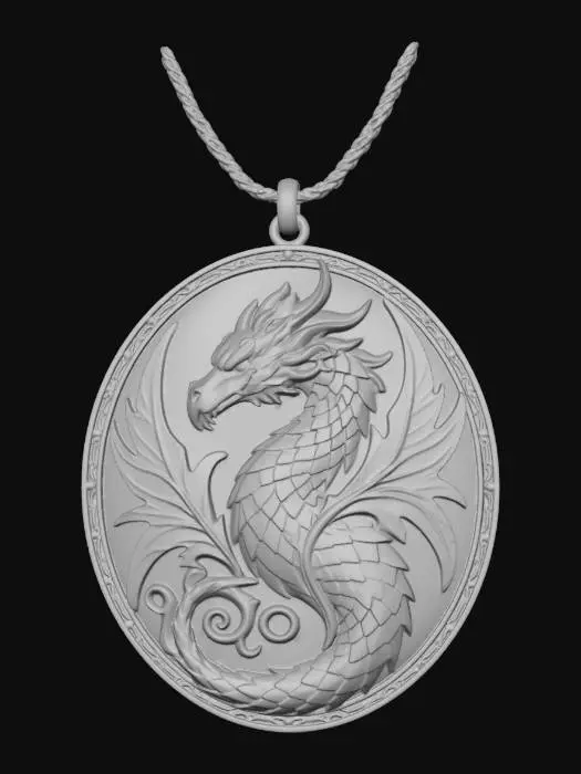 3D model for Nocturne Dragon Pendant