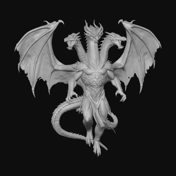 3D model for December - Dragon God
