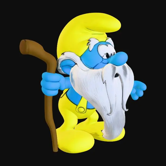 3D model for Grandpa Smurf