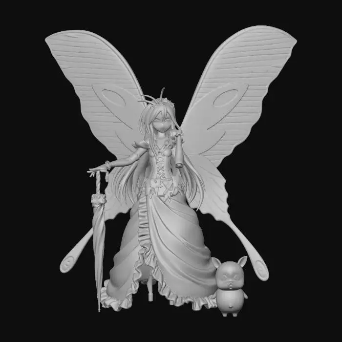 3D model for Butterfly Sorceress with Piglet