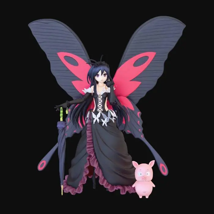 3D model for Butterfly Sorceress with Piglet