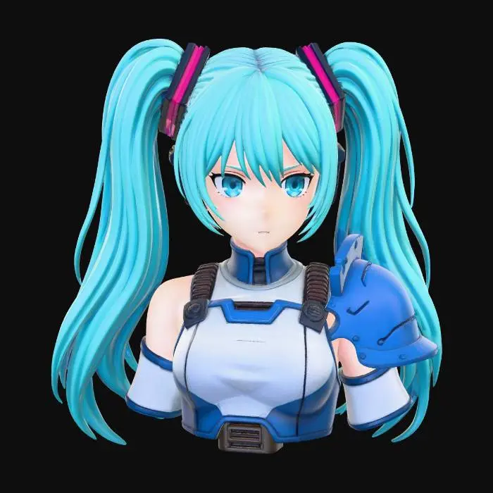3D model for Armored Miku