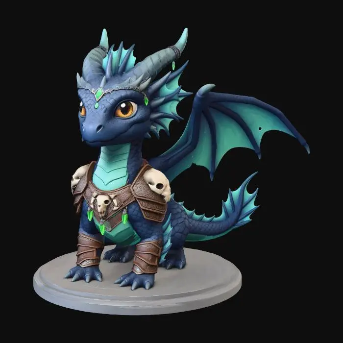 3D model for Jade Diadem Dragon