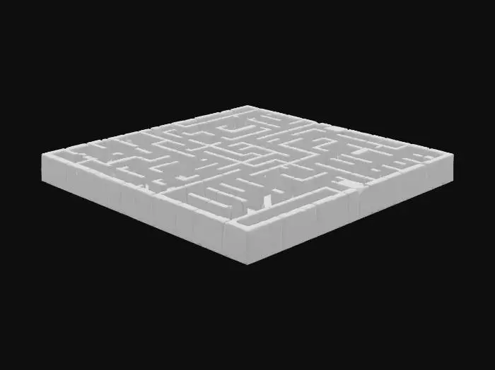 3D model for 70x50 meter size labirinth, dungeon for horror game environment