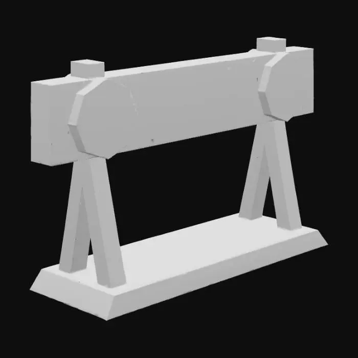 3D model for Construction Barrier Illustration