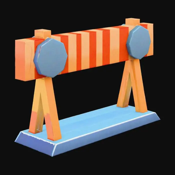 3D model for Construction Barrier Illustration