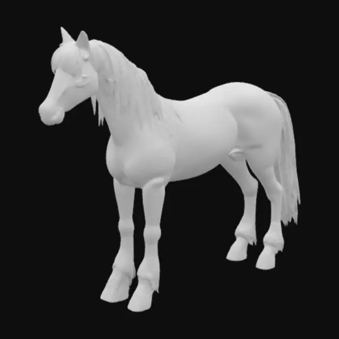3D model for Friesians horse
