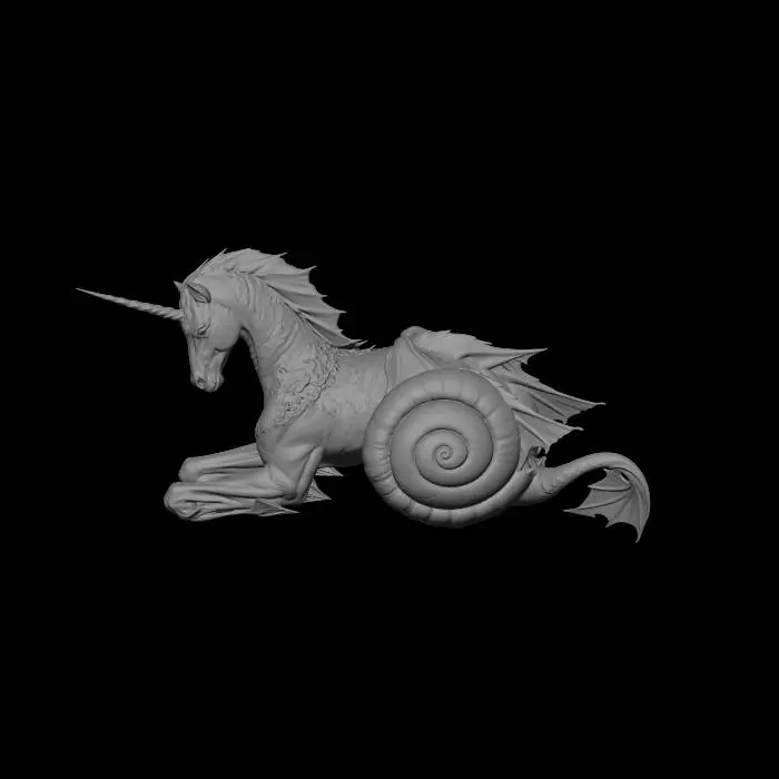 3D model for Pastel Seashell Unicorn