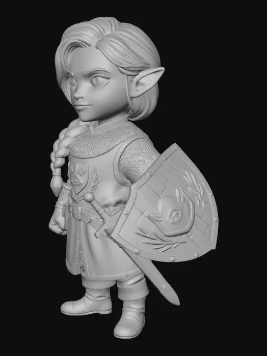 3D model for Elf Warrior Guardian