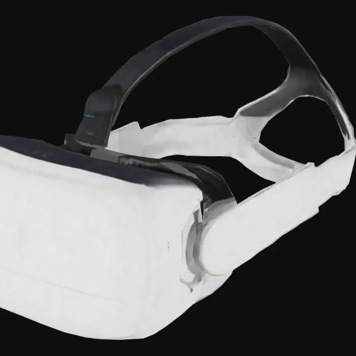 3D model for VR Headset on Black Fabric