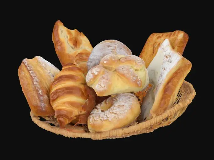 3D model for Basket of Pastries