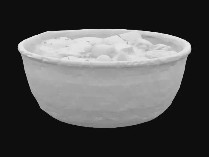 3D model for Shrimp Tofu Soup