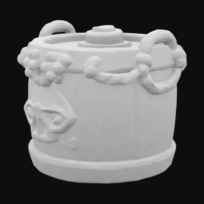 3D model for Pumpkin Barrel Container