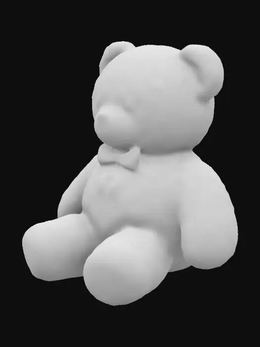 3D model for big teddy bear plush valentine