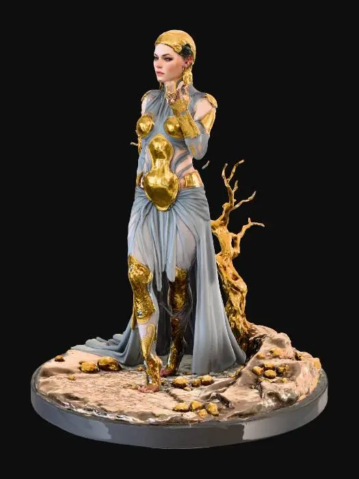 3D model for Créer le même personnage 
Avec de belles finitions aux mains et aux pieds 
Dans un diorama