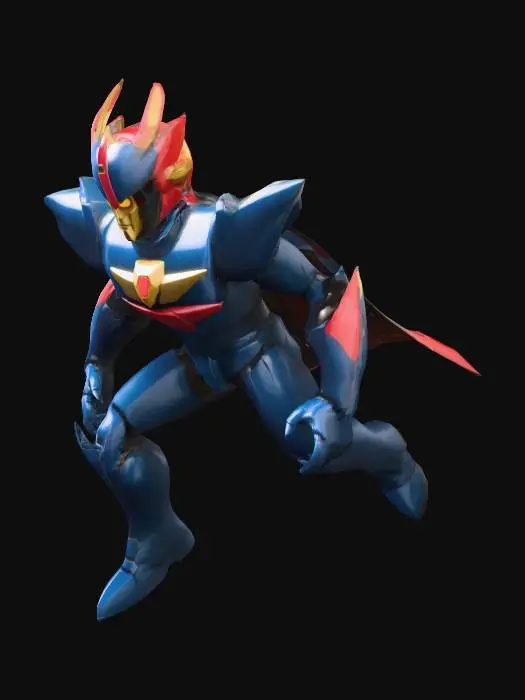 3D model for goldorak en action 