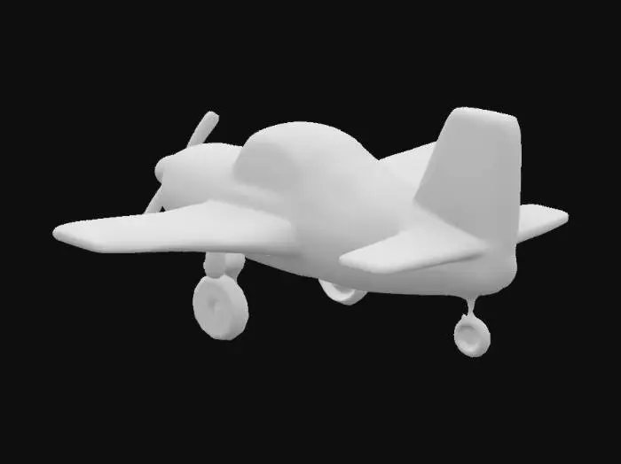 3D model for Blue Toy Plane with spinn helix motor on the front