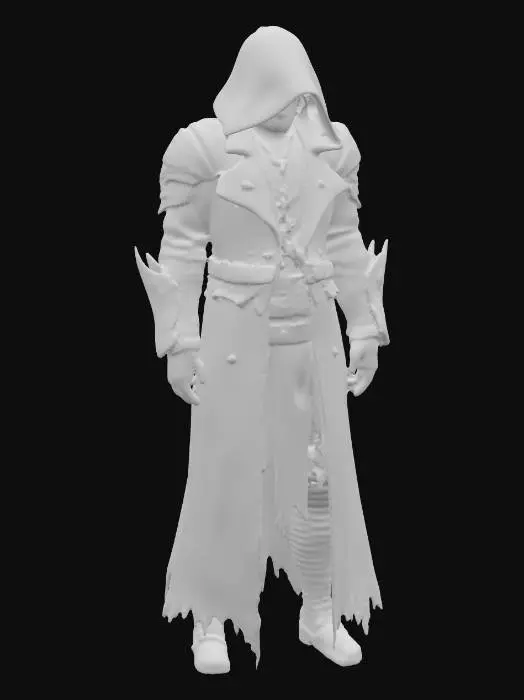 3D model for Create a highly detailed Trench Crusade character for 3d printing. It looks very grim & dark