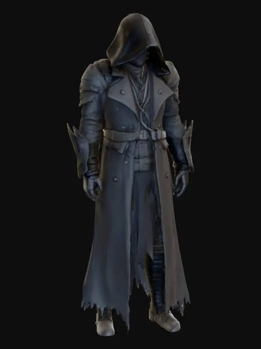 3D model for Create a highly detailed Trench Crusade character for 3d printing. It looks very grim & dark